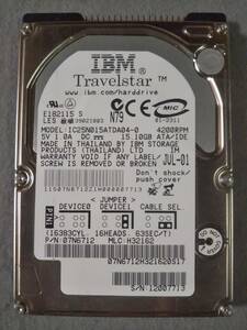 15.1GB IBM IC25N015ATDA04-0 2.5インチ 9.5mm IDE ①