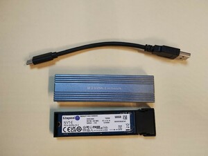 USBケース内蔵 Kingston SSD NV1-E 500GB M.2 2280 NVMe