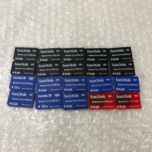 【ジャンク品】SanDisk　サンディスク memory stick pro duo 4GB 20枚 まとめ 初期化済 240426SK750029