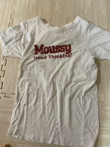 moussy マウジー　ロゴトップス半袖Tシャツ 