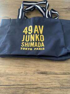 49AV JUNKOSHIMADA★ネイビーカジュアルトートバッグ 