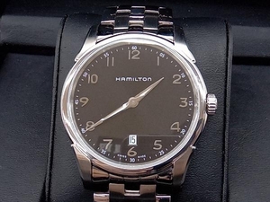【HAMILTON】美品 ジャズマスター カレンダー付き H385111 腕時計 メンズ 中古