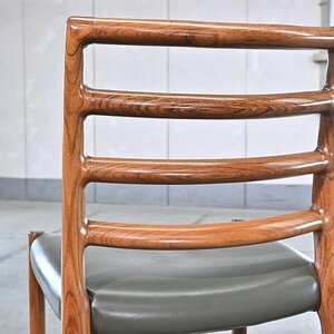 北欧デンマーク製 J.L Moller「No.85」ダイニングチェアb ローズウッド無垢材 椅子 アームレス Denmark_ウェグナー ヨハネス・アンダーセン