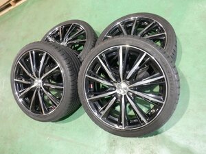 205/40Ｒ17　夏タイヤ　weds　17インチアルミホイール４本セット　2022年製　バリ山　17×7Ｊ　+45　4-100　23101301