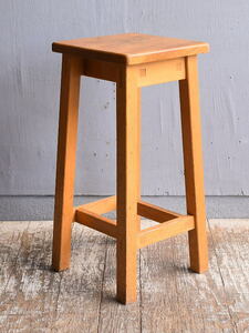 イギリス アンティーク家具 木製　ハイスツール　 椅子 11879