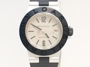 BVLGARI ブルガリ アルミニウム デイト AL29 A クォーツ 腕時計 ラバー レディース ボーイズ 店舗受取可