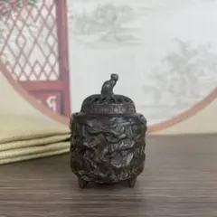 銅細工 鶴 香炉 装飾品 工芸品 美術品 置物