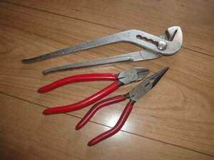 ◇”プライヤー(TOP WP-0250)・ニッパー(DROP FORGED)＆ラジオペンチ(DENKO)：3個◇送料420円,DIY,工作道具,工具,収集趣味