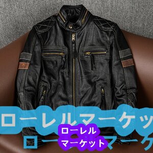 本革 ライダース 柔らか 革ジャン 上質牛革 メンズ レザー 秀逸なデザイン 希少新品！ お洒落 ジャケット