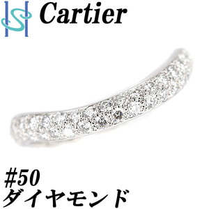 カルティエ ダイヤモンド リング Pt950 トリニティ ルバン ウエディング パヴェ ブランド Cartier 送料無料 美品 中古 SH105882