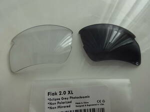 オークリー フラック2.0XL用 調光レンズ Replacement Lenses Oakley FLAK 2.0XL Grey Photochromic 