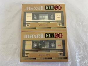 【新品未開封】 maxell マクセル XLⅡ XL2 60 60分 2本セット ハイポジション TYPEⅡ カセットテープ 日立マクセル 昭和レトロ 1