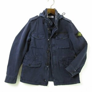 r6a042506★STONE ISLAND ストーンアイランド ミリタリージャケット 紺系 M