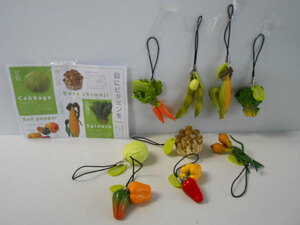 ♯Jpi18AtカプセルQベジコレ!野菜ストラップコレクションフル9種♂KAIYODO海洋堂 ♀300円〓013720_c