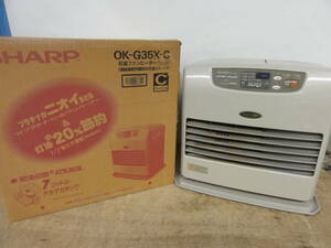 ♪SHARP シャープ 石油ファンヒーター OK-G35X 強制通気形開放式 容量:7L 1996年製 通電のみ確認 ※ジャンク品　■１４０