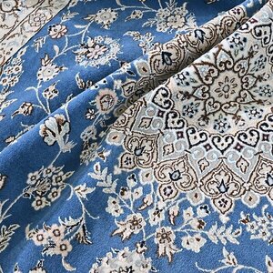 イラン製 ペルシャ絨毯 ナイン産 手織り ウール カーペット ラグ 絨毯 敷物 _ギャベ ギャッベ タブリーズ 中国段通 カシャーン