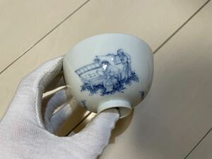 清 呉須　染付 茶碗　茶器 時代物　茶道具 中国美術　骨董品 唐物
