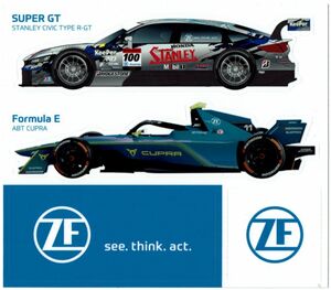 ステッカー　ZF　2024　SUPER GT　STANLEY CIVIC TYPE R-GT TEAM　KUNIMITSU / Formula E　ABT CUPRA