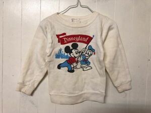 クリックポスト可 ヴィンテージ キッズ USA スウェットトレーナー 古着 トレーナー Disneyland ミッキーマウス ドナルドダック Y-13-14