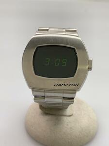 HAMILTON◆クォーツ腕時計/デジタル/ステンレス/BLK/SLV/H524140/PSR パルサー50周年記念//