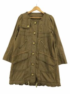 Cherir la femme シェリーラファム ノーカラー コート sizeM/茶 ◇■ ☆ djb6 レディース