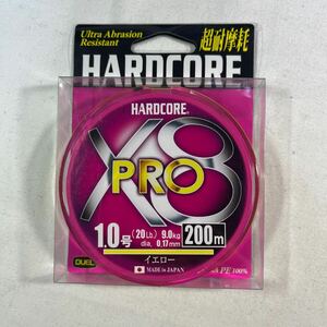 DUEL (デュエル) HARDCORE (ハードコア) PEライン 1号 HARDCORE X8 PRO 200m イエロー H3884-Y【新品未使用品】N8563