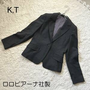 美品　K.T KIYOKO TAKASE　キヨコタカセ　ロロピアーナ社素材ジャケット　9号　グレー　コムサデモード購入