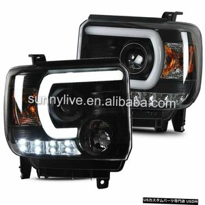 右ハンドル、日本光軸仕様 GMC Sierra2014の場合-UPLEDヘッドランプSN For GMC Sierra 2014-UP LED HEAD LAMP SN