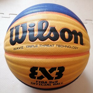中古品 バスケットボール サイズ6号 ウエイト7号 人工皮革製「Wilson FIBA 3X3 OFFICIAL BALL」ウィルソン(検)molten モルテン MIKASA