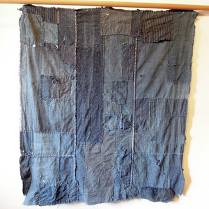 ボロ 古布 継ぎ接ぎ 縞木綿 藍染め 襤褸 vintage boro cotton patchwork old fabrics textile