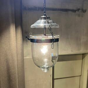 Made in India Coronial Lamp インド製 コロニアルランプ 手作り ハンドメイド 民芸 インド製 ガラス 動作確認済 照明 ペンダントライト