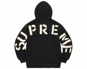黒 M Supreme Faux Fur Lined Zip Up Hooded Sweatshirt パーカー