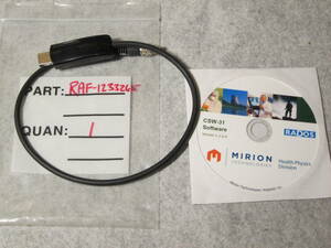 MIRION RADOS RDS-31 USB data cable and CSW software 線量計 ガイガーカウンター ケーブル ソフト アプリ