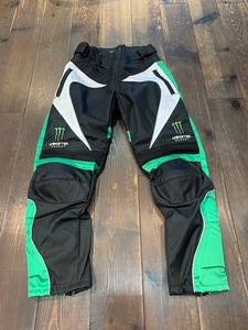 未使用　KAWASAKI RacingTeam Team Eckl × MONSTER ライディングパンツ M (カワサキ レーシングチーム モンスター　Ninja ニンジャ