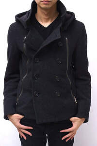 junhashimoto ジュンハシモト ジャケット 11AW ZIP&HOODED P-COAT/Pコート COT019-MLT02/2 ZIP&HOODED P-COAT Pコート