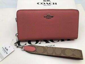 コーチ COACH 長財布 財布 シグネチャー アコーディオンラウンドジップウォレット新品 未使用 贈り物CK427 m206C