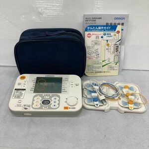 E142-O48-159 omron オムロン HV-F1200 家庭用 低周波治療器 3Dエレパルスプロ 説明書/かんたん操作ガイド/ケース付き 通電OK ②