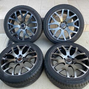 RAYS WALTZ FORGED S7 鍛造1ピース 18インチ8J +50 PCD112 コンチネンタル 235/45R18 CSC3 ４本 溝あり レイズ ザビートル パサート 等