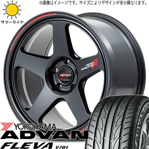 スバル WRX STI WRX S4 245/40R18 Y/H アドバン フレバ V701 MID RMP TR50 18インチ 8.0J +45 5H114.3P サマータイヤ ホイール 4本SET