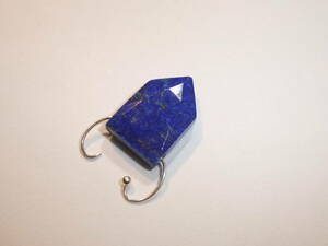 カット綺麗ラピスラズリlapis-lazuli クレオパトラルース 両穴 宝飾宝石用ルース　1　未使用 カラーパワーストーン 色々たくさん同梱可!