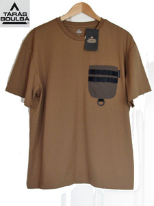 新品 TARAS BOULBA タラスブルバ PE天竺ポケットTシャツ トレッキング アウトドア XL オーバーサイズ ビックシルエット テント キャンプ
