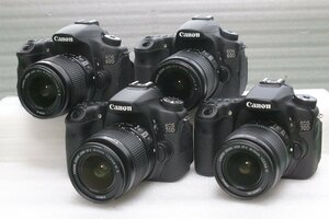 ☆【3】 ④ CANON キャノン デジタル一眼レフカメラ EOS60D 本体 レンズ 4台セット 70D EF-S 18-55mm 1:3.5-5.6 IS Ⅱ ジャンク