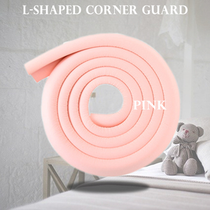 ピンク コーナーガード L字型 全長約2m コーナークッション 怪我防止 衝撃吸収 クッション 赤ちゃん 幼児 安全