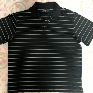 ナイキゴルフ　ポロシャツ　黒　白　美品　　ドライフィット　X L