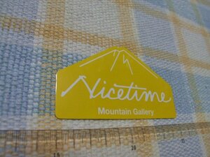 Nicetime Mountain Gallery /アウトドアセレクトショップ/ステッカー/シール/B ※ヤフーショッピングストア/レア物商会・健美堂でも大量出