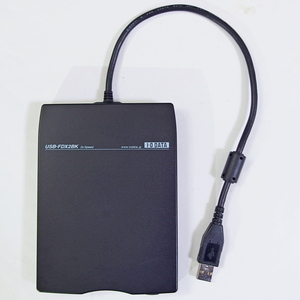 即決 送料185円 I-O DATA アイオーデータ USB接続 外付け フロッピーディスクドライブ USB-FDX2BK ★Windows11 動作確認済み