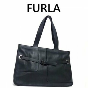 FURLA フルラ レザー トートバッグ ブラック系 4246