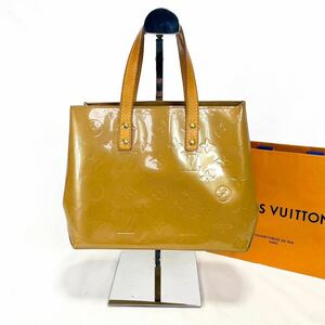 LOUIS VUITTON ルイヴィトン ヴェルニ リードPM ミニトートバッグ　ハンドバッグ　イエロー　ベージュ　モノグラム柄