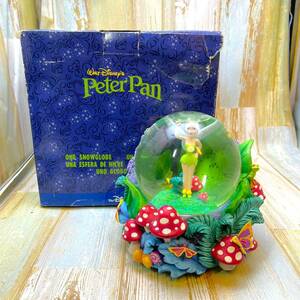 レア★ピーターパン Peter Pan ティンカーベル Tinker Bell スノーグローブ スノードーム オルゴール フィギュア★ディズニー Disney TDL