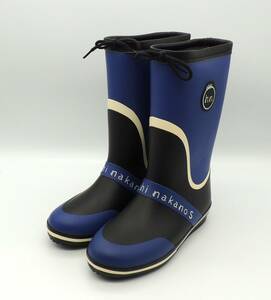 雨の日対策 歩きやすい ジュニア レインブーツ 長靴 軽量 オールシーズン 男女兼用 ヒロミチナカノ HN010 ブルー 21.0cm